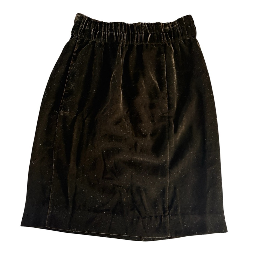 J Crew Elegant Black Women's Velvet Skirt Formal Business Casual Size S